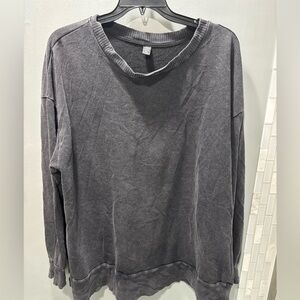 Faded Black Long Sleeve Sweatshirt